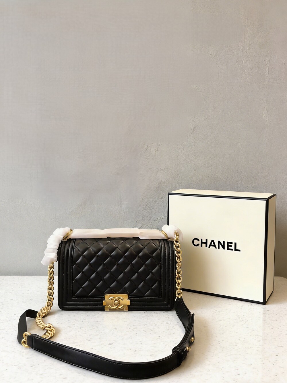 Chanel Boy Medium in Quilted Lambskin
